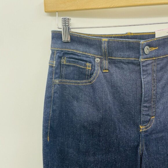 INC International Concepts Womens 6/28 High Rise Flare Leg Jeans in Dark Indigo - Picture 3 of 10